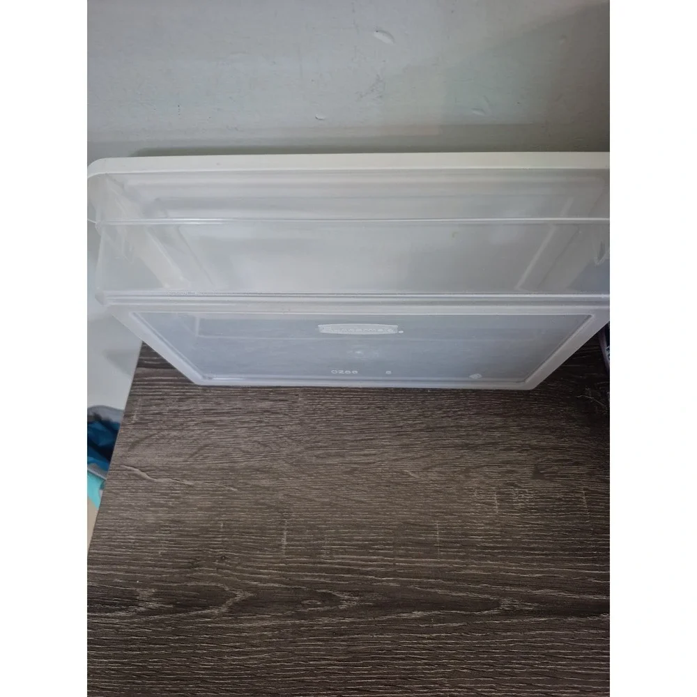 Vintage Rubbermaid 0286 Storage Box Clear Container Plastic